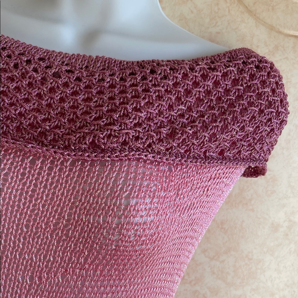Handmade Pink Mesh Maxi Dress - Picture 5 of 12